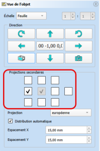 Sélection de la projection secondaire